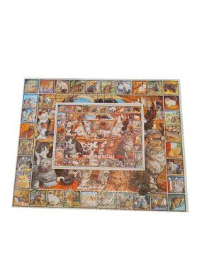 White Mountain World of Cats 1000 Piece Complete Jigsaw Puzzle 2008